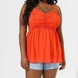 Torrid size 1 Vibrant Orange Blouse